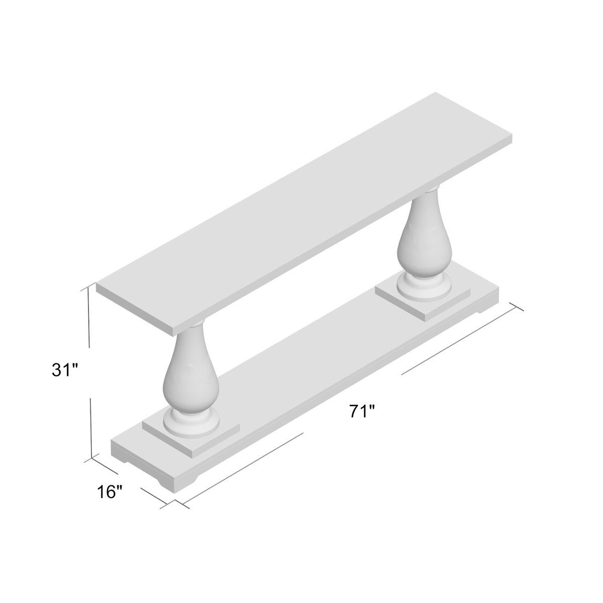 Ophelia & Co. Farrer 71" Solid Wood Console Table & Reviews | Wayfair